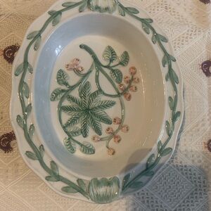 Italian vintage berry bowl with floral patterns